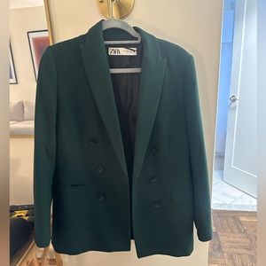 Hunter green Zara blazer